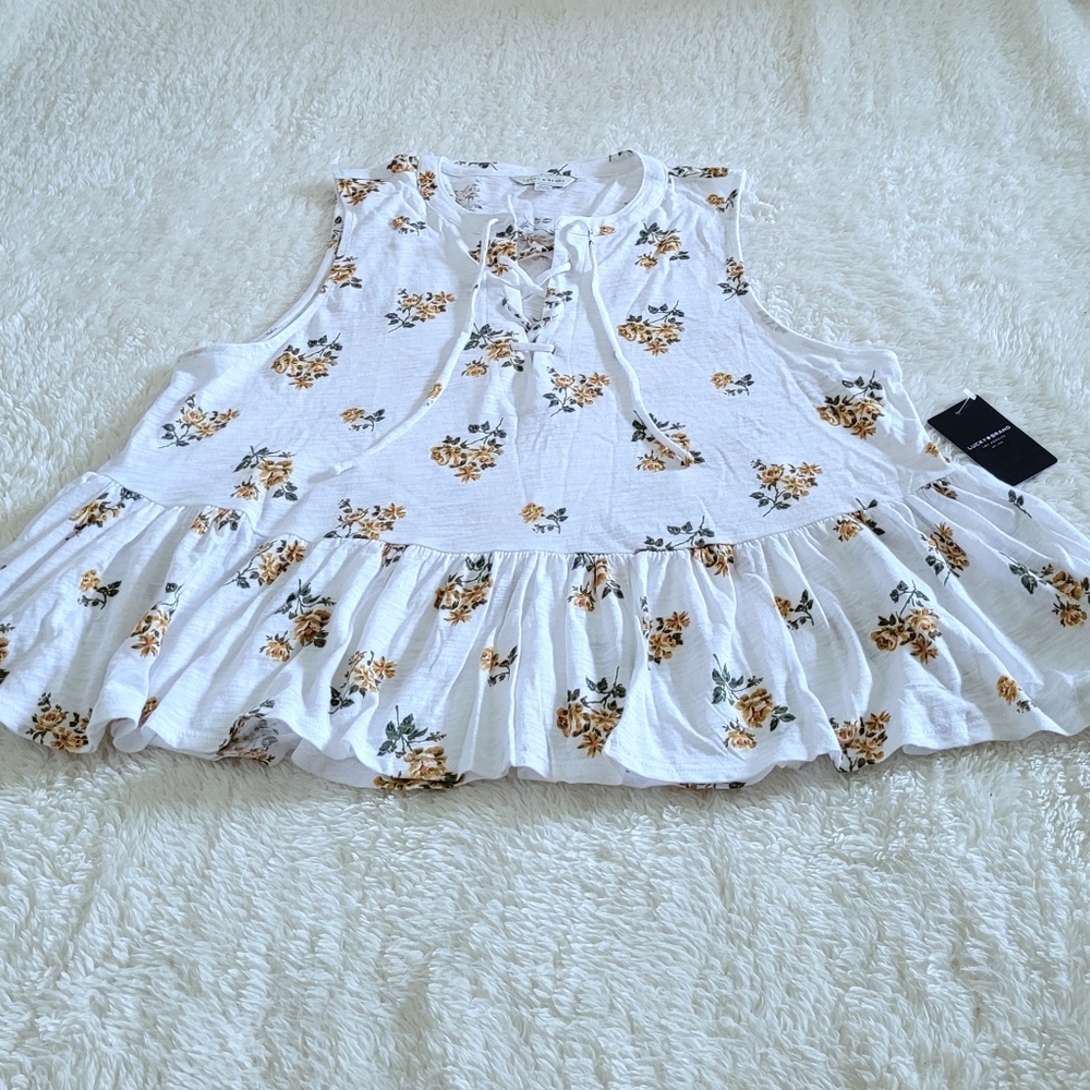 ✨️HP✨️ Lucky🍀 Brand Floral💐 Sleeveless Top - NWT - Picture 12 of 15